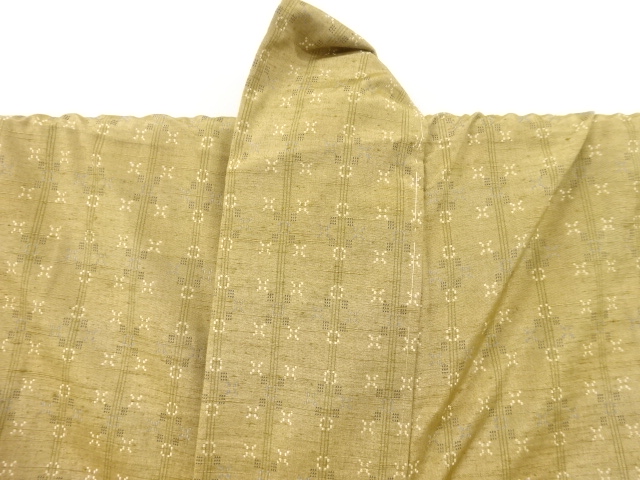  未使用品　仕立て上がり　本場琉球花織　手織り紬着物